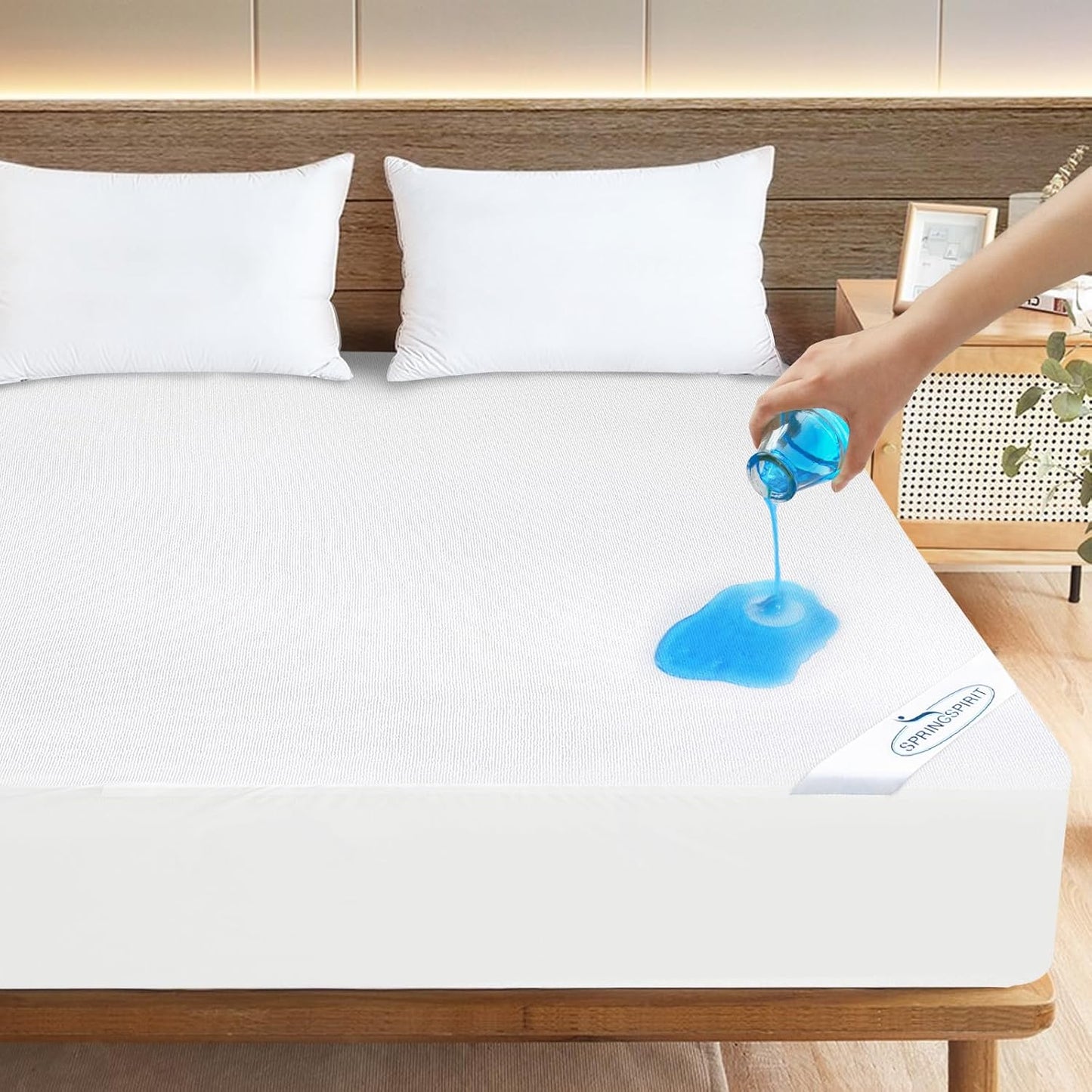 Skiennix Full Size Mattress Protector - Waterproof, Super Soft & Breathable, 14" Deep, Machine Washable