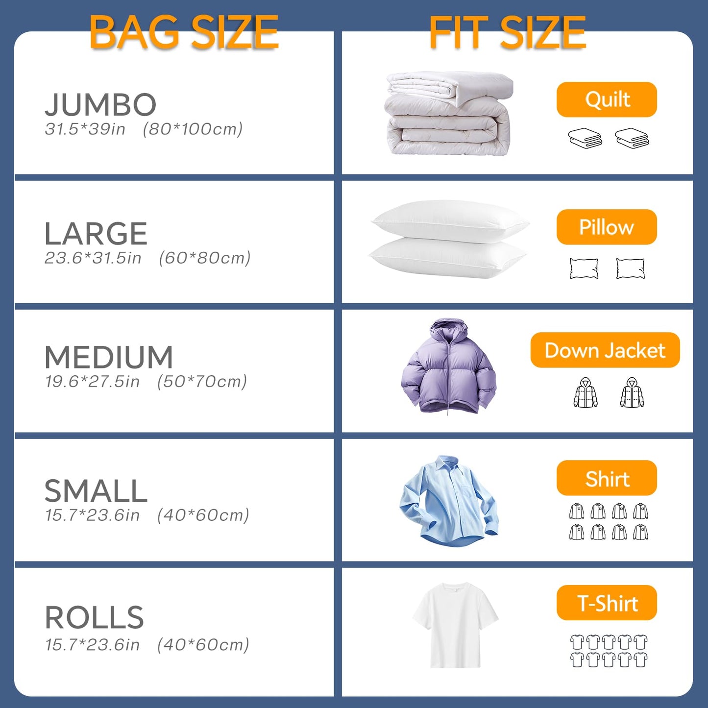 Vacuum Seal Bags for Clothing, 22 Pack Vacuum Storage Bags (4 Jumbo, 4 Large, 4 Medium, 6 Small, 4 Roll) for Clothes Comforters, Travel Space Saver Bag with Compact Electric Pump (2025 Upgrade)