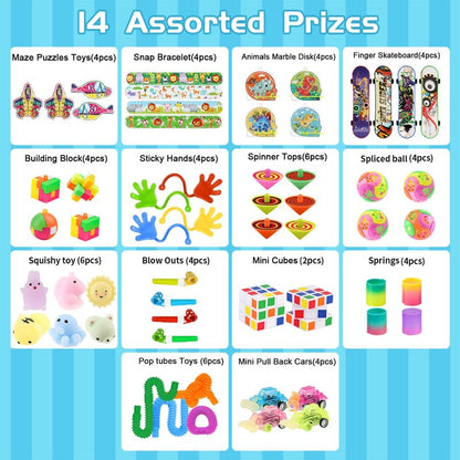 KADINOY Party Favors, Pinata Stuffers Treasure Box Toys for Classroom 60 pcs Goodie Bags Stuffers for Kids Easter Basket Fillers Prize Box Toys for Birthday