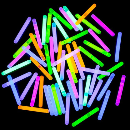 MGparty Glow in The Dark Easter Egg Hunt Set - 36 Fillable Plastic Eggs with 72 Mini Glow Sticks for Kids - Easter Basket Stuffers, Party Favors, Classroom Prizes, and Game Supplies