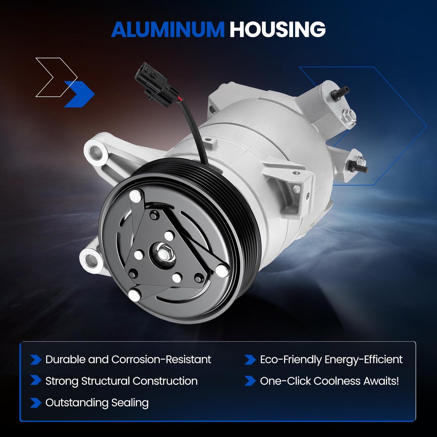 SYKRSS 68671 Air Conditioning A/C Compressor with Clutch Compatible with Nissan Maxima Murano 2009-2014 3.5L, Compatible with Nissan Pathfinder 2013-2015 3.5L, for Quest 2011-2015 3.5L V6 GAS