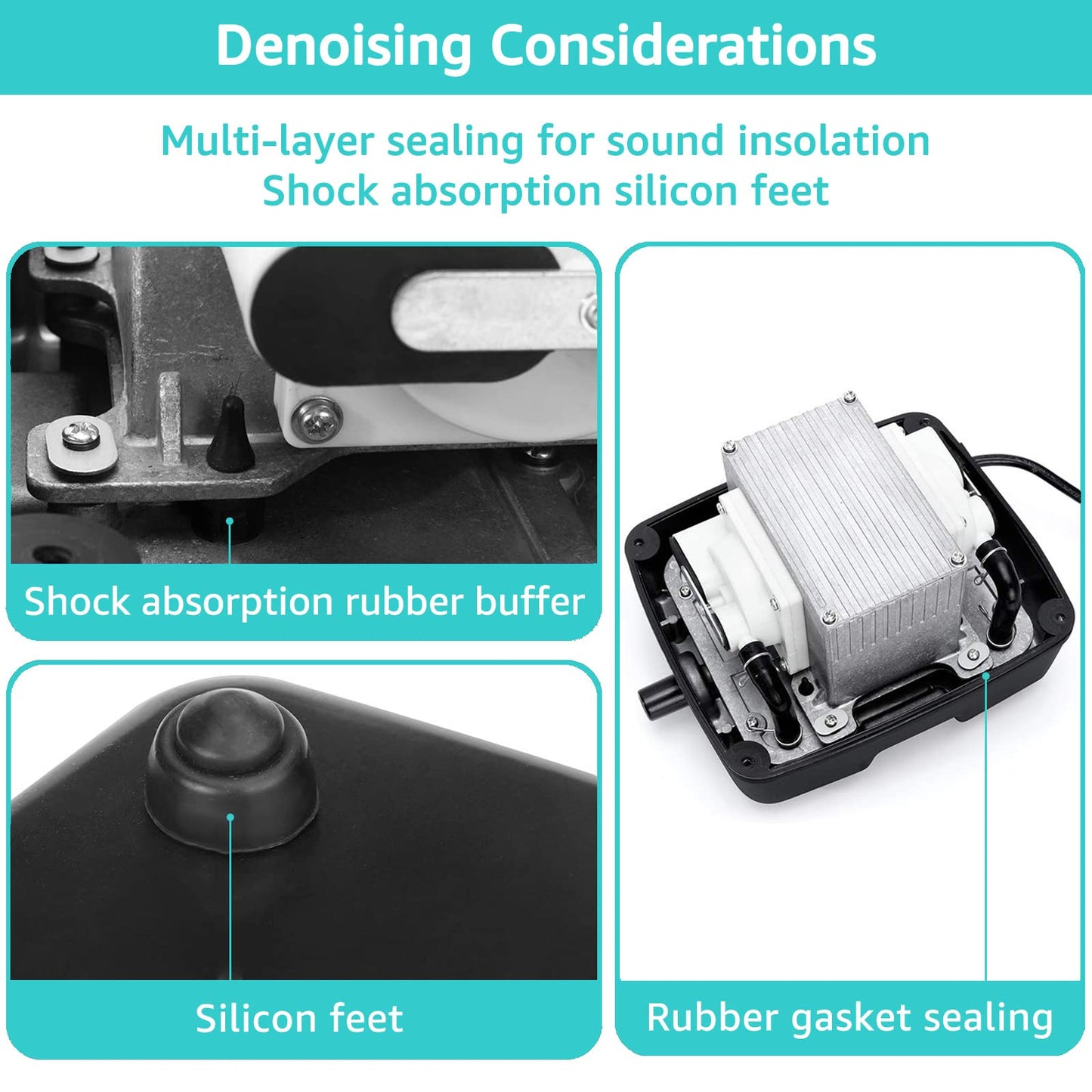 FUMAK Linear Air Pump for Aeration, 635GPH Septic Air Pump Pond Aerator for Koi Pond, Aquarium, Waste Treatment, Fish Farm, Seafood Restaurant, Hydroponic
