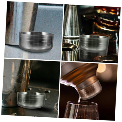 VINTORKY Stainless Steel Cocktail Shaker Lid Replacement 1.65 Inch Bar Tumbler Cap for Mixing Drinks Juice Bubble Tea Accessories