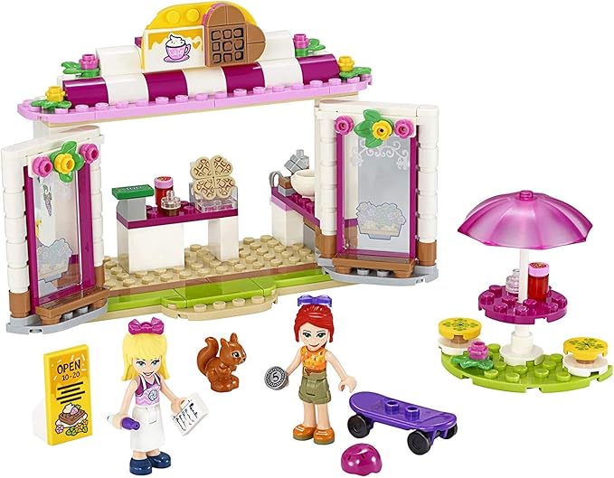 LEGO Friends Heartlake City Park Café 41426 Building Toy Outdoor Café Set Inspires Role Play and Includes 2 Buildable Mini-Doll Figures Great Gift for Kids Who Love Food Play (224 Pieces)