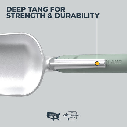 Woodland Tools Heavy Duty Garden Trowel – Full Tang Aluminum Construction, Extra Wide Scoop, Sharpened Point, Ergonomic Cushioned Grip, Rust Resistant Hand Tool for Digging in Clay and Tough Soil