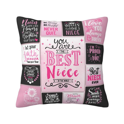 Niece Gifts from Auntie, 2026 Graduation Gifts for Niece from Aunt, to My Nieces Gift from Uncle Auntie, Best Birthday/Graduation Gifts for Nieces Adult from Aunts Pillowcases 18" x 18"