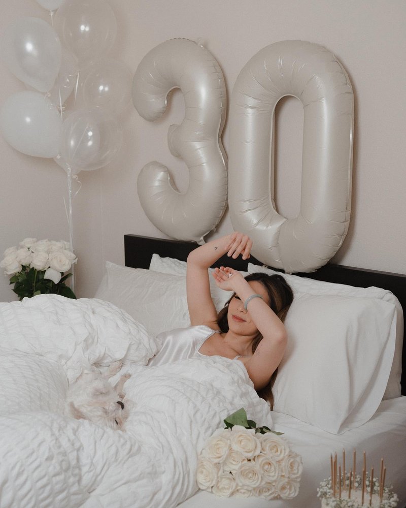 Cream Number 14 Balloon 40 inch, 14 Number Balloons, 14th Cream Birthday Decorations, 14 Year Old Girls Boys White Party Supplies