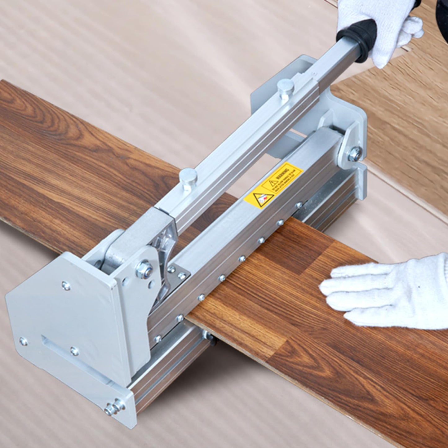 VEVOR 13-inch Flooring Cutter, Handles Vinyl Plank, Laminate, Engineered Wood, Siding, with a 0.47in Cut Depth for Smooth, Simple Slicing, Suitable for LVP, WPC, SPC, LVT, VCT, PVC, etc.