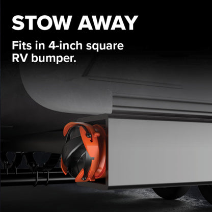 Camco RhinoFLEX 15-Ft RV Sewer Hose Kit - Features Clear Elbow Fitting w/Removable 4-in-1 Adapter - Connects to 3” Slip or 3”/3.5”/4” NPT Threaded Sewer Connection (39770)