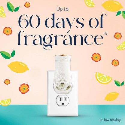Glade PlugIns Refills Air Freshener - Lemon Zest & Poppy Scented Oils | 1.34 Fl Oz, 2 Count