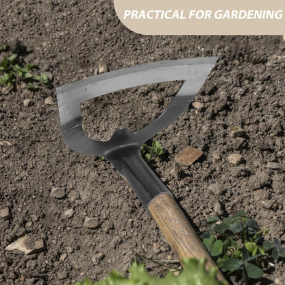 DOITOOL Heavy Duty Hollow Garden Hoe Tool 8.38In Handheld Weeding Rake for Backyard Farming Soil Loosening Tilling and Planting