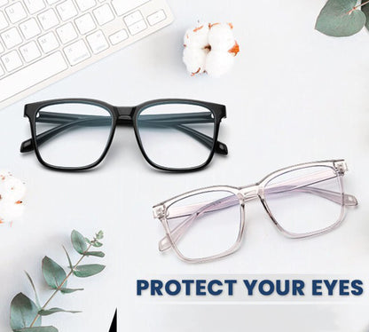 TEAPLMTT Blue Light Blocking Glasses Oversized Square Computer Glasses Anti Blue Light for Women Men(Clear)