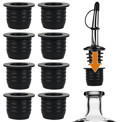 8 Pack Liquor Pour Spout Adapters, Pour Spouts for Large Neck Liquor Bottles, Liquor Bottle Pourers for Alcohol Olive Oil up to 1 inch/25 mm Neck
