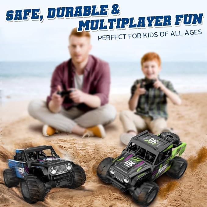 Q191 1:16 Amphibious Remote Control Car - Waterproof All Terrain RC Monster Truck for Kids 50+ Min Play with 2 Batteries 2.4Ghz 4WD Off-Road Toy for Boys Girls 6-12+ (Gift Idea)-Green