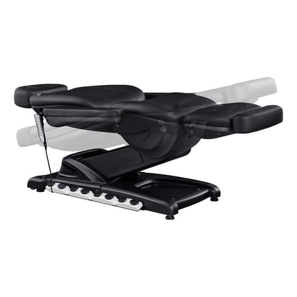 Dir Full Electrical 4 Motor Facial Beauty Bed - Doctor, Tattoo, Medical Podiatry Chair - Spa Aesthetic Chair with Thermal Heated Seats Apollo, Black