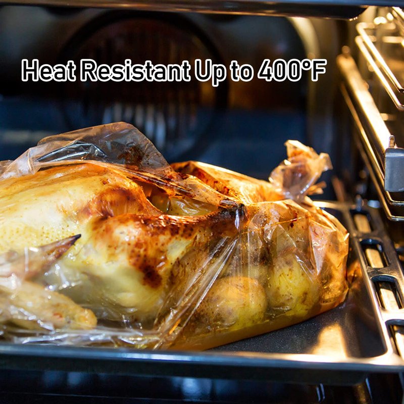 WRAPOK Oven Cooking Bags Large Size Turkey Roasting Baking Bag For Meats Ham Ribs Poultry Seafood, 17 x 21.5 Inch - 8 Bags Total(Pack of 2)…