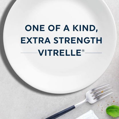 Corelle Vitrelle 8-Piece Salad Plates Set - Chip Resistant, Lightweight, Winter Frost White, 6.75-Inch