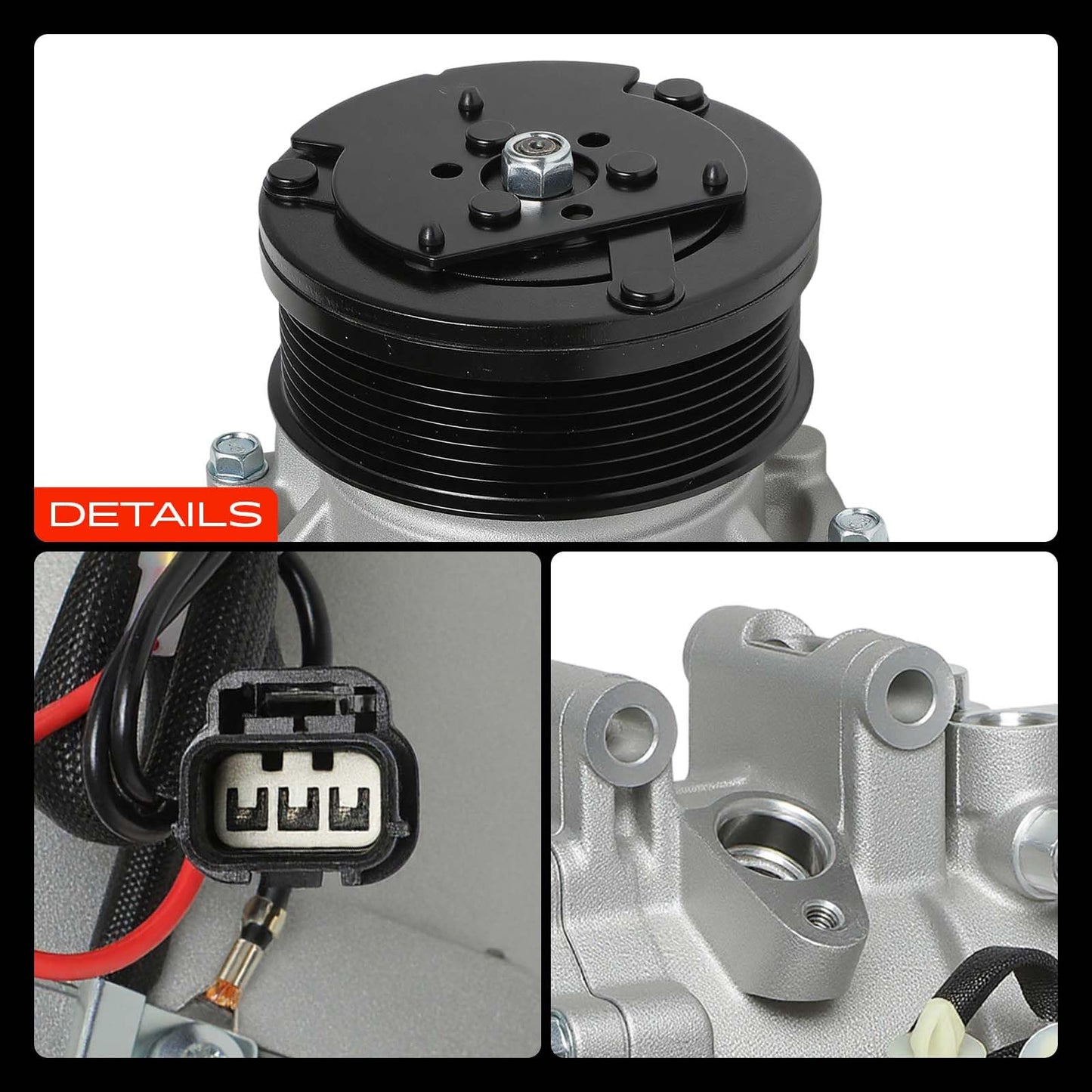 A-Premium Air Conditioner AC Compressor with Clutch Compatible with Honda Civic 1.8L 2006-2011, Replaces# 38800-RNA-A01, 38810RRBA01 38800RNBA02 38800-RNB-A02