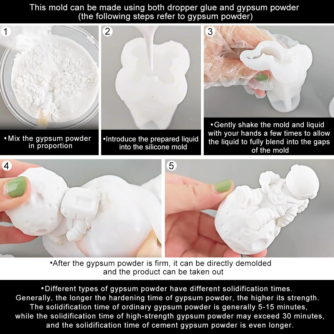 Space Planet Resin Molds Silicone，【8-piece Set】 Epoxy Resin Space Astronaut Silicone molds,3D Resin Spaceballs Molds, Small Rocket Silicone Model, Space Rabbit DIY Gift Sets for Teens (【Kit 4】)