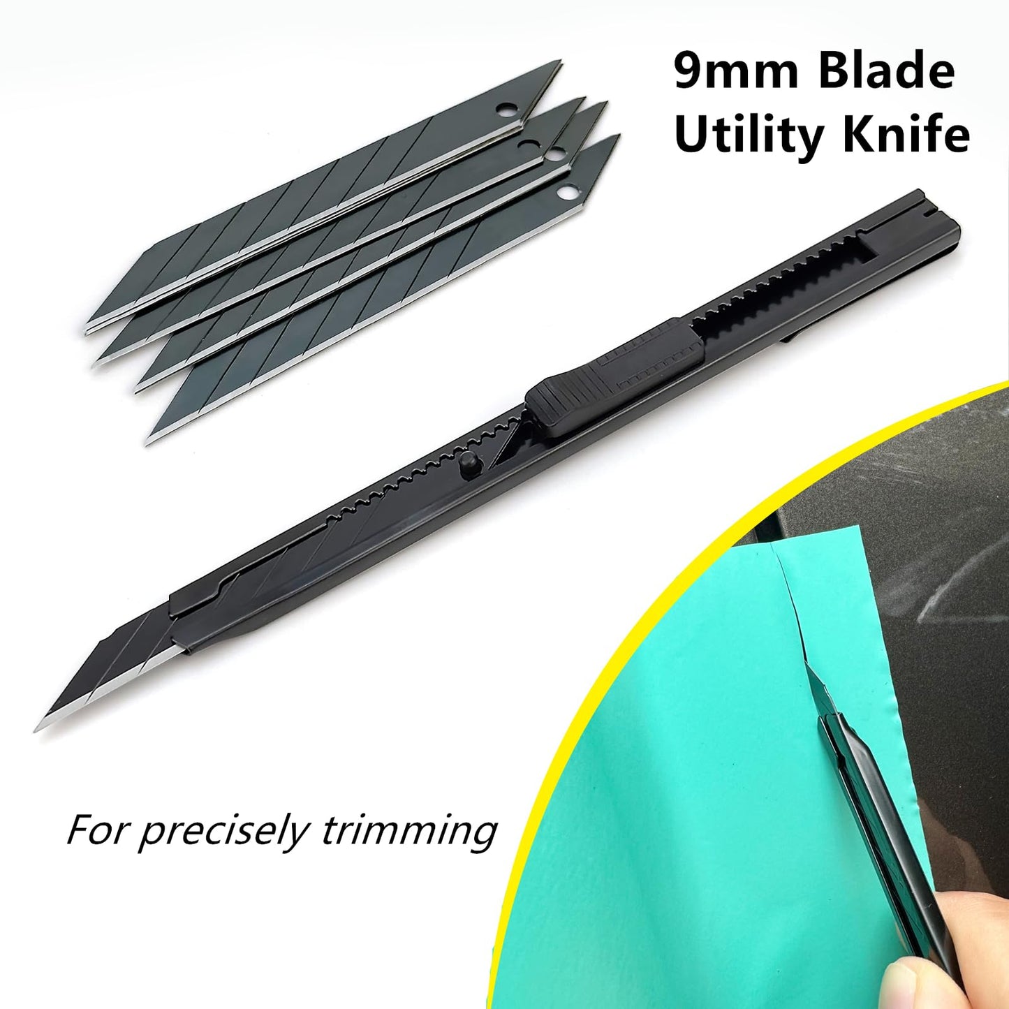 CARTINTS Car Install Tools for Vinyl Wrap, Vehicle Tinting Window Film Application Kit Includes Vinyl Wrap Magnets, 7 in1 Mini Squeegee, Felt Squeegee, Razor Blade Wrapping Cutter, 9mm Vinyl Knife