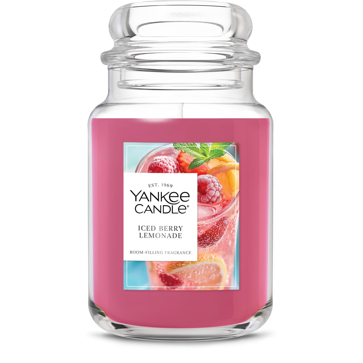 Yankee Candle Iced Berry Lemonade Scented Candle, 22oz Large Jar with up to 150 Hour Burn Time, Giftable