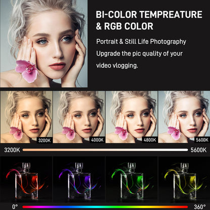GVM 800D RGB LED Video Light, 2026 Upgraded Panel Light with Optical Lens & 6X Brighter (19500 Lux/0.5m), 3200K-5600K Bi-Color, 20 Scene Modes & CRI97+, Studio Lights, Photography Lighting, 3-Packs