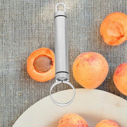Hemoton 2 Pcs Fruit Core Removing Tools Stainless Steel Peach Corers Kitchen Utensils for Pear Bell Pepper Easy-to-Clean Kitchen Gadgets for Home Use