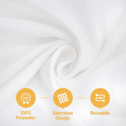 BRILLMAX 6 Pack White Tablecloths 90 x 156 Inch for 8ft Rectangle Tables - 150 GSM Polyester Fabric, Floor Length Drop, Water, Stain & Wrinkle Resistant Cloth Cover for Wedding Reception Banquet