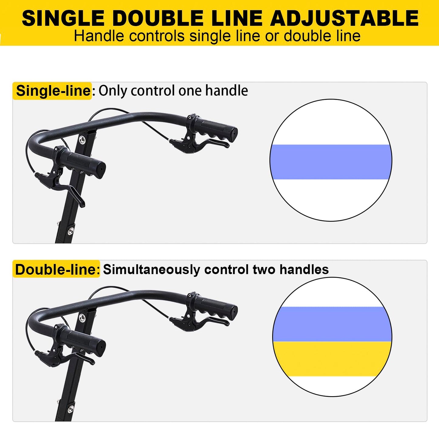 CXRCY Upgraded Double Line/Single Line Striping Line Marking Machine, Adjustable Height(5.1" to 11.6") and Width Parking Lot Striping Machine-Black