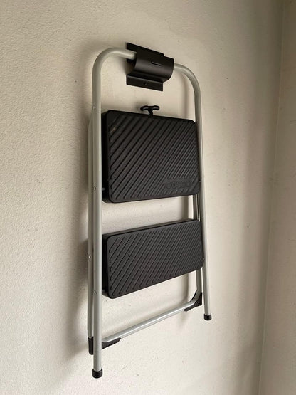 Tetra-Teknica GMH-01-2P Steel Wall Mount Ladder & Wheelbarrow Hanger - Matte Black, 2-Pack