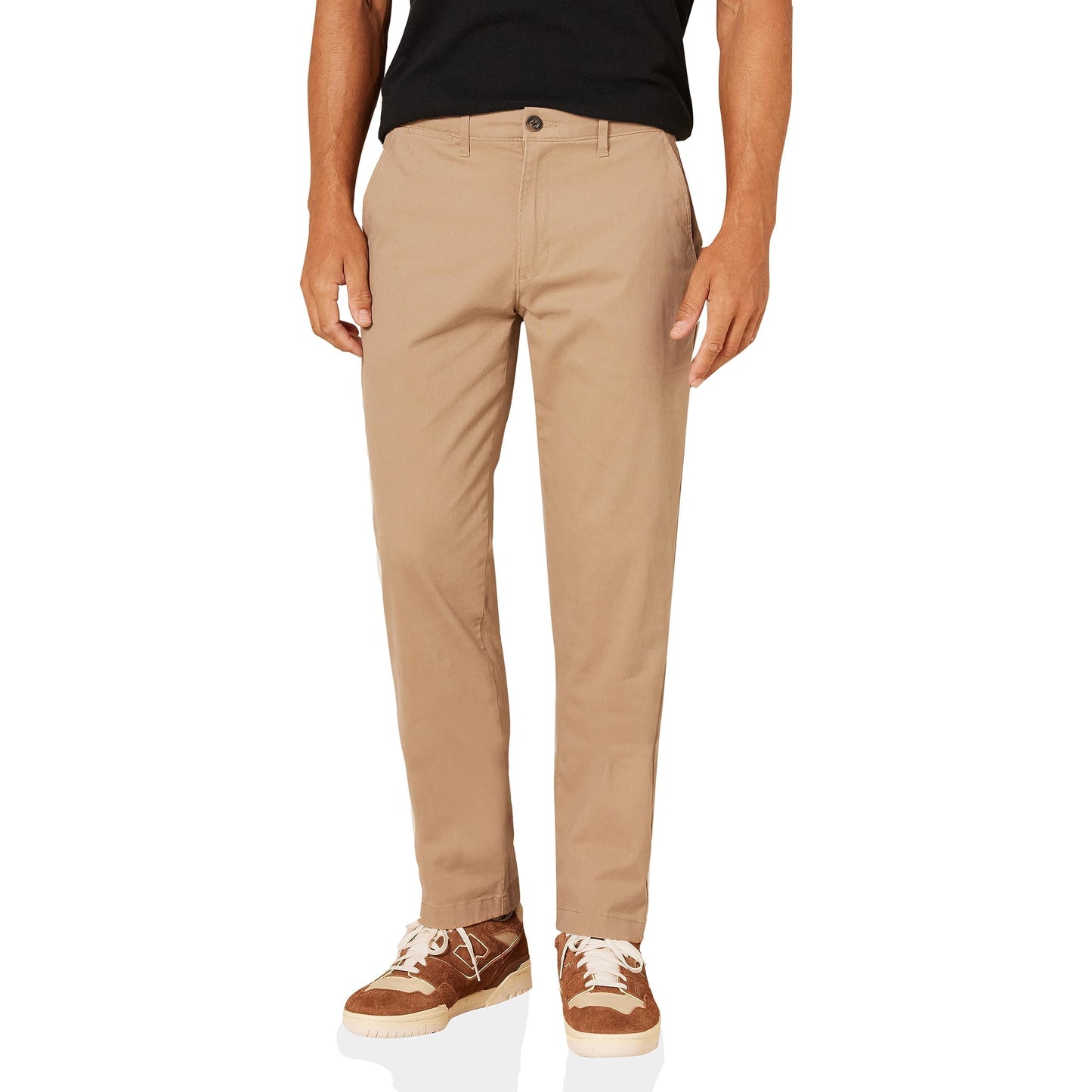 Amazon Essentials Men's Athletic-Fit Casual Stretch Chino Pant (Available in Big & Tall), Mushroom Brown, 34W x 32L