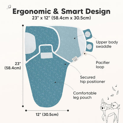 Organic Baby Swaddle Sleep Sacks by 3-Pack | Soft & Snug for Newborns 0-3 Months - Galaxy Design