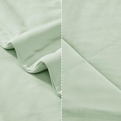 Deconovo Cooling Comforter – Double-Sided Cold Touch for Hot Sleepers & Night Sweats, Lightweight & Breathable, Oeko-TEX Certified, Machine Washable (Cold, Hang-Dry) – Green, 59x79 Inch