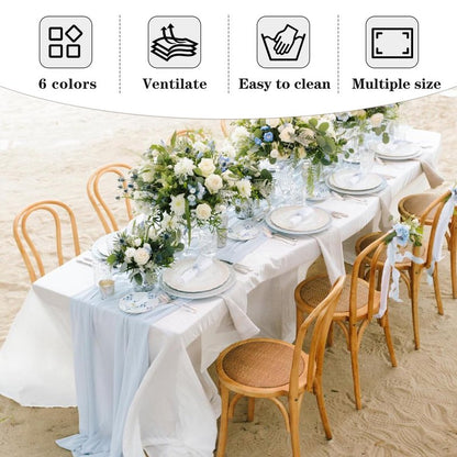 Fitable Elegant Rectangle Table Clothes, 6 Pack - 90 x 132 Inch, Ivory - Reusable and Washable Tablecloths, Polyester Fabric Table Covers for Wedding, Party, Banquet, Formal Events