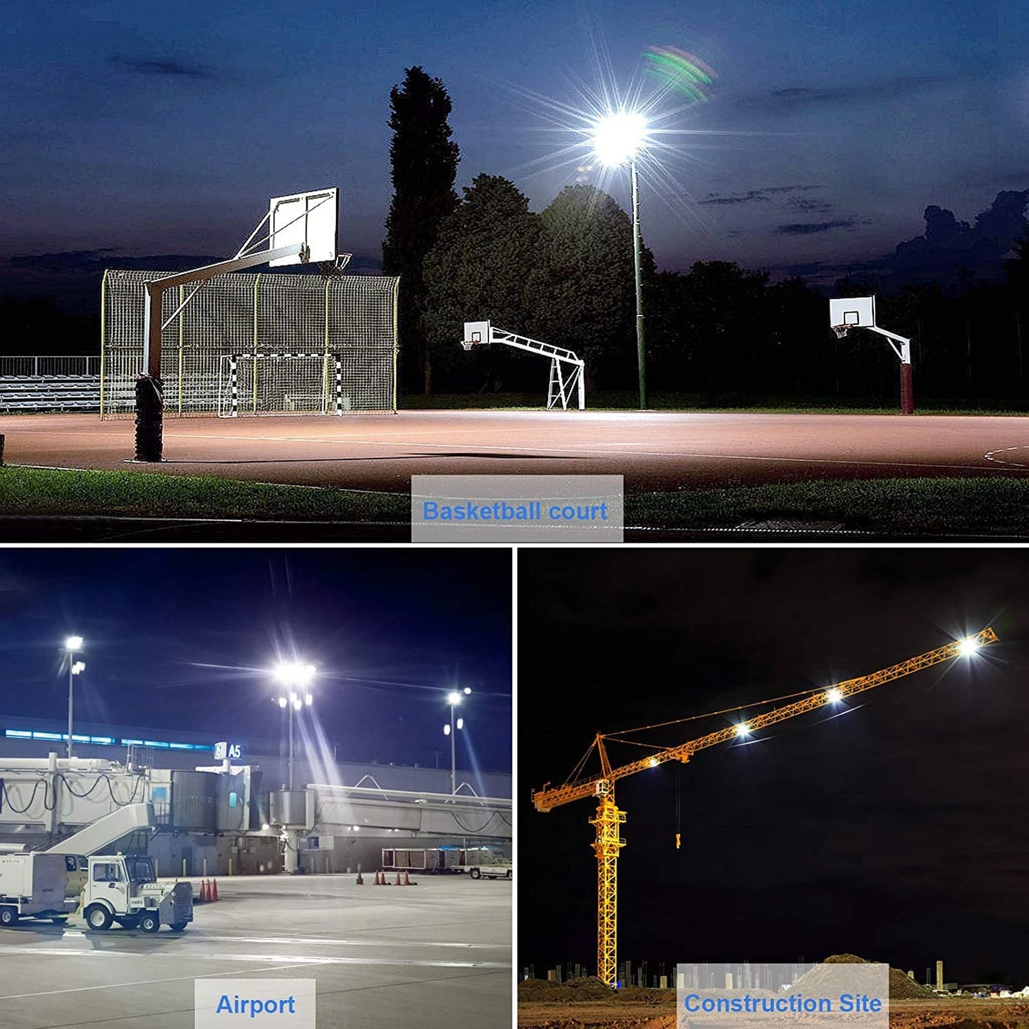 XYCN 800W 2pack LED Flood Lights,3700 watt Equivalent 89500LM Super Bright Outdoor LED Arena Lights 100-277V IP65 Waterproof 5000K Daylight Commercial Lighting for Stadium,Backyard, Parking lot etc