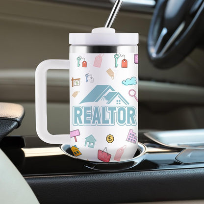 Sighdorm Realtor Gifts for Women Men, Closing Gifts for Realtors, Real Estate Agent Gift, 40oz Stainless Steel Tumbler