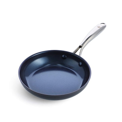 Blue Diamond Cookware Hard Anodized Ceramic Nonstick, 8" Frying Pan Skillet, PFAS-Free, Dishwasher Safe, Oven Safe, Grey
