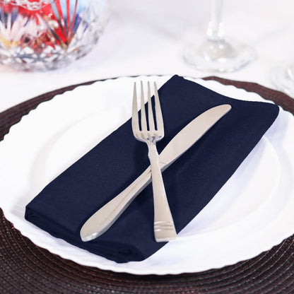 Utopia Home Navy Blue Cloth Napkins (12 Pack, 17x17 Inches), Ideal Dinner Napkins for Party, Wedding and Lunch/Dinner
