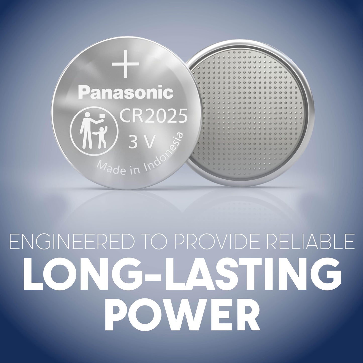 Panasonic CR2025 3.0 Volt Long Lasting Lithium Coin Cell Batteries in Child Resistant, Standards Based Packaging, 10 Count(Pack of 1)