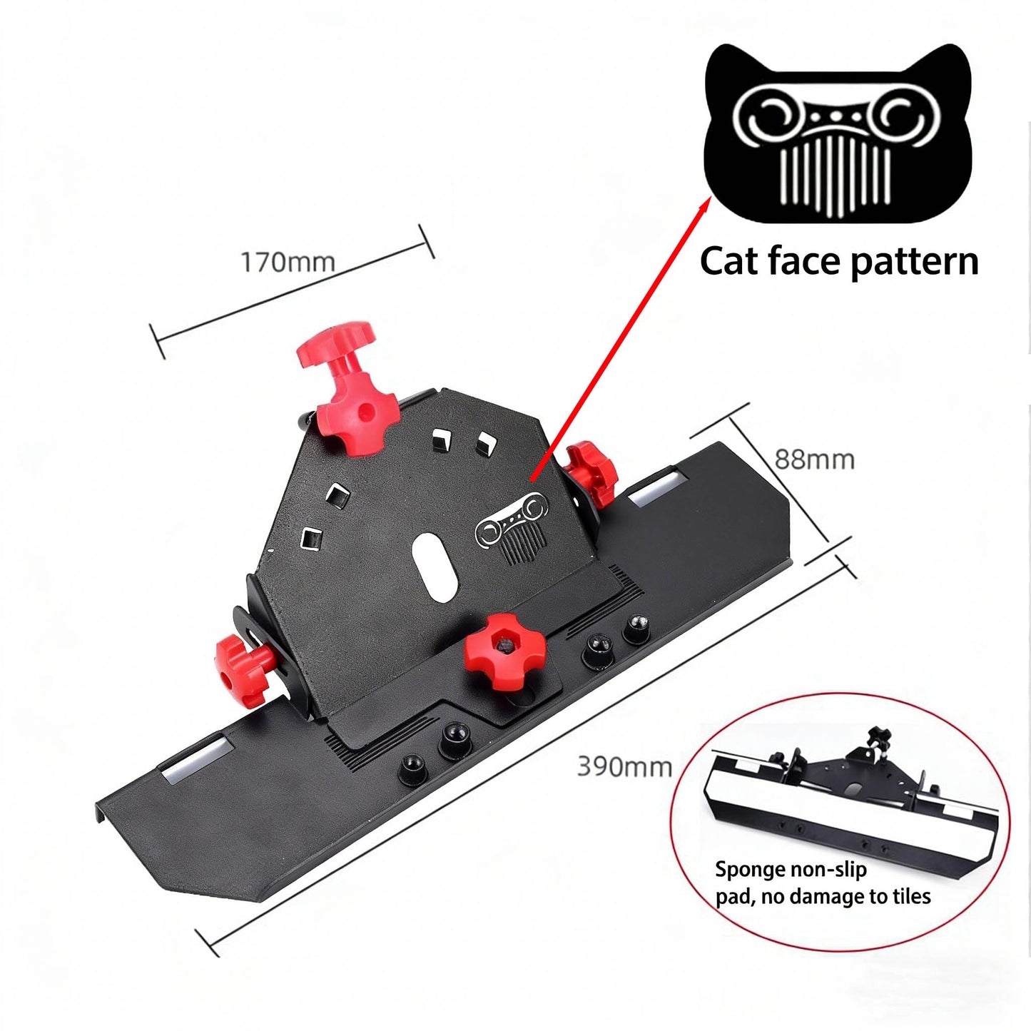 45 Degree Tile Chamfering Tool, Angle Grinder Tool for Tile Chamfering, Tile Cutting Tools ONLY for 4-1/2’’ & 5’’ Angle Grinder with Red Knobs