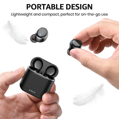 TOZO T6 Wireless Earbuds, Bluetooth Ear Buds, Stereo Sound in Ear Headphones, 50 Hours Playtime, AI Clear Call, Wireless Charging Case, APP Customizable EQs, IPX8 Waterproof Earphones