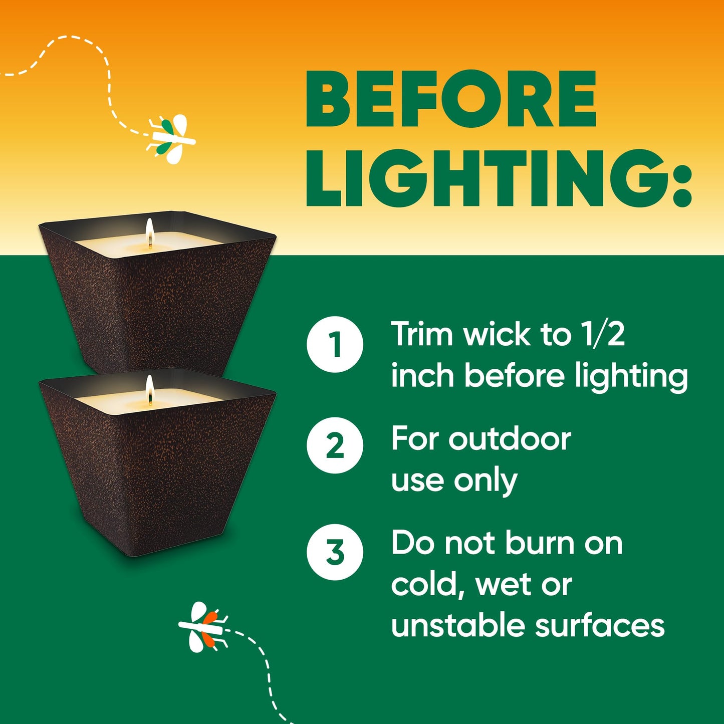 OFF! Backyard Citronella Scented Candle Burns Up to 40 Hours Provides Ambiance and a Gentle Glow for Backyard Outdoor Occasions 18 Ounce (Pack of 1)