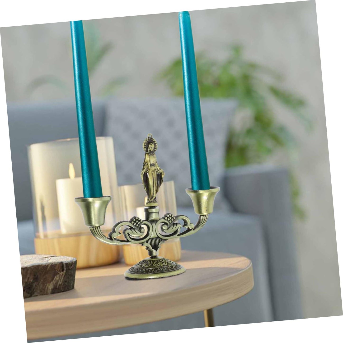 Cabilock European Style Metal Candlestick Holder Decorative Tall Candelabra for Home Table Centerpiece Wedding Birthday Party Retro Design