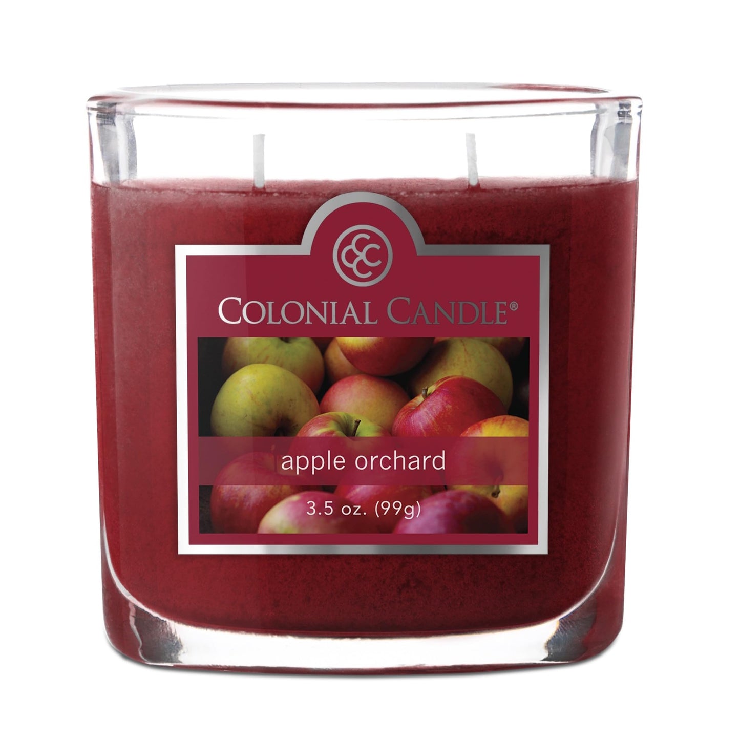 Colonial Candle Apple Orchard Scented Jar Candle, 2 Wick, 3.5 oz, Mottled Wax Candle (Pack of 2)