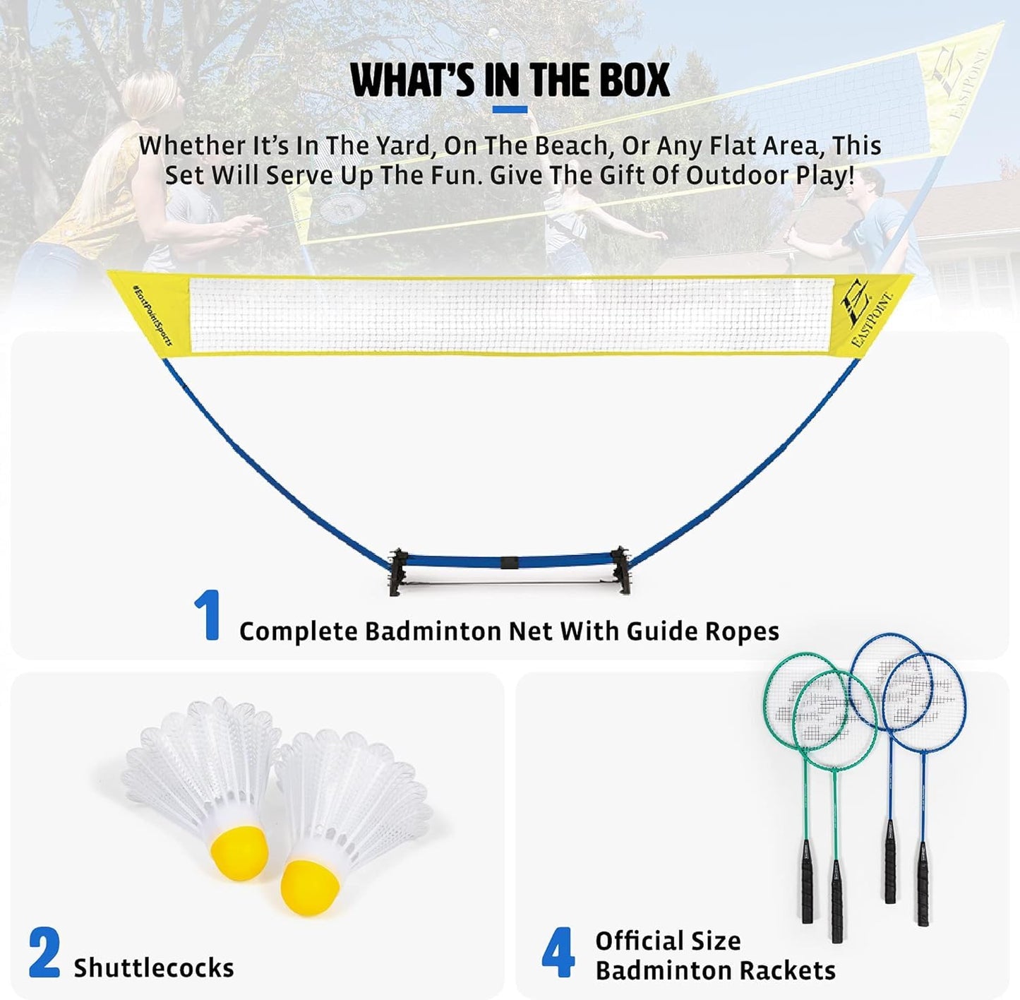 EastPoint Sports Easy Setup Badminton Set