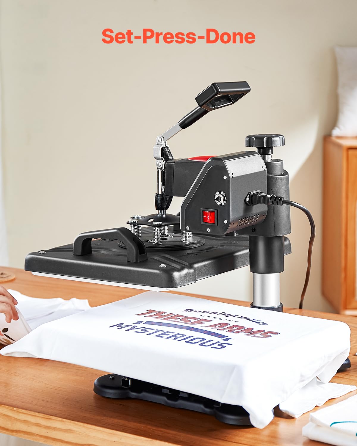 VEVOR 5 in 1 Heat Press Machine 12x15 Inch, 360° Swing Away Shirt Press Machine - Digital Professional Heat Transfer Tshirt Press Machine, Sublimation Heat Press for T Shirts Hat Cap Mug Plate