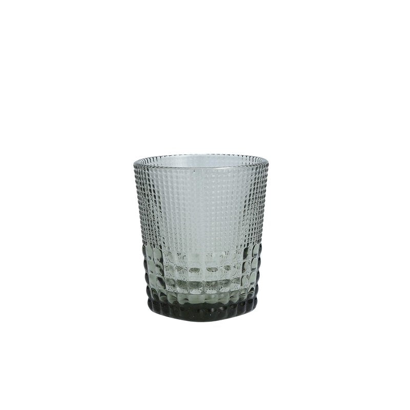 Fortessa Malcolm Double Old Fashioned Cocktail Glass 6 Pack, 11.5-Ounce, Smoke Gray