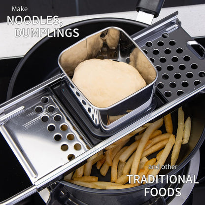 Mlesi Premium Grade Stainless Steel Spaetzle Maker Widen Plastic Handle Homemade Egg Noodle Dumpling Perfect Sized for pots and Pans Making Tool
