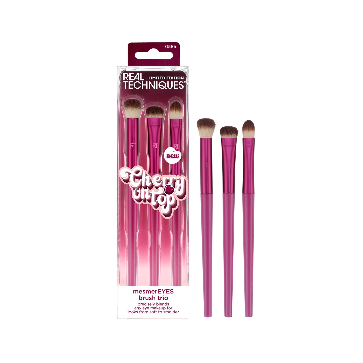 Real Techniques Cherry On Top Mini Marshmallow Puff Trio, Mini Makeup Puffs For Concealer & Foundation, Spot Correcting & Blending, Dry Use Beauty Sponge, Travel Size, Vegan & Cruelty-Free, 3 Count