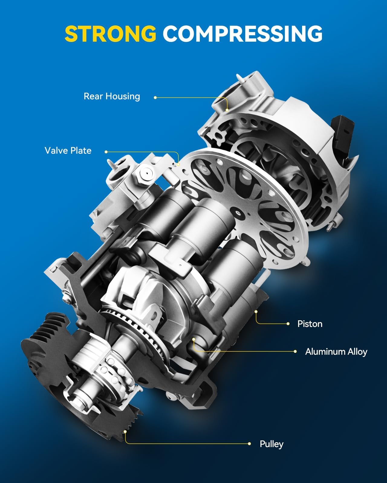 PHILTOP NEW A/C Compressor 198332 Replacement for Kia Forte 2014-2018, Forte5 2014-2018, Forte Koup 2014-2016 2.0L, for Hyundai Elantra 2.0L 2014-2017, Elantra GT 2014-2017, Coupe 2014